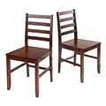 Winsome Ladder Back Chairs, Antique Walnut, Set of 2 (94236)