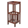 Winsome Rex Umbrella Stand with Metal Tray, Walnut (94712)