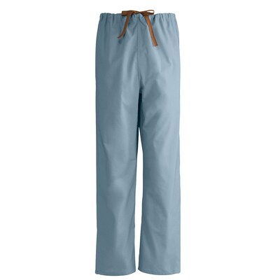 Medline Unisex Reversible Drawstring Scrub Pants, Misty Green, Large, Regular Length