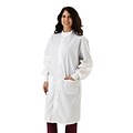 ASEP® A/S Unisex Full Length Barrier Lab Coats, White, Large