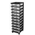 IRIS® 10 Drawer Storage Cart, Black (585650)