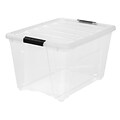 IRIS® 54 Quart Stack & Pull Modular Box, Clear with Clear Lid, 6 Pack (100245)