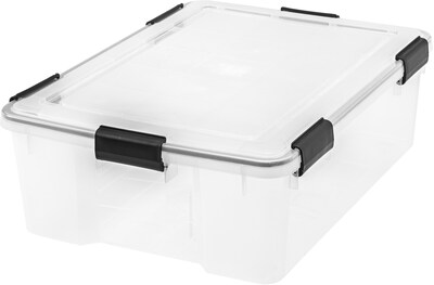 IRIS 41 Qt. Weathertight Plastic Storage Box, 4/Pack (110500)