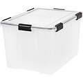 IRIS® 74 Quart Weathertight Plastic Storage Box, 4 Pack (110586)