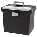 IRIS® Portable Letter Size Plastic File Box with Organizer Lid, 4 Pack (110977)