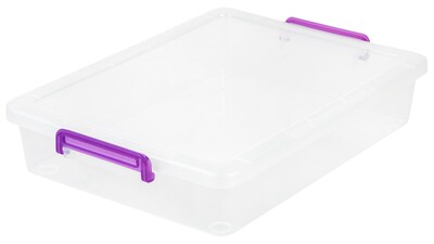 IRIS® Large Modular Latching Box, Purple, 6 Pack (200198)