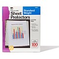 Non-Glare Sheet Protectors; Polypropylene, Clear, 8-1/2 x 11, Box of 100 (CHL48281)