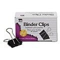 Binder Clips; Mini, 1/4 Capacity, Black, Box of 12 (CHL50001)