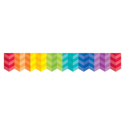 Creative Teaching Press CTP0187 3 x 35 Herringbone Borders Paint Rainbow