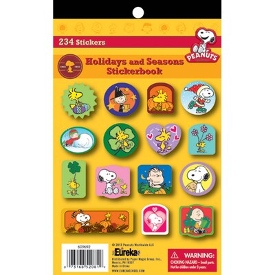 Eureka Peanuts® Seasons and Holidays Sticker Book Multicolor; (EU-609692)