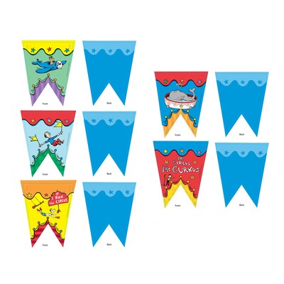 EUREKA EU-822203 10 x 8.5 Dr. Seuss If I Ran the Circus Pennant Banner; Multicolor