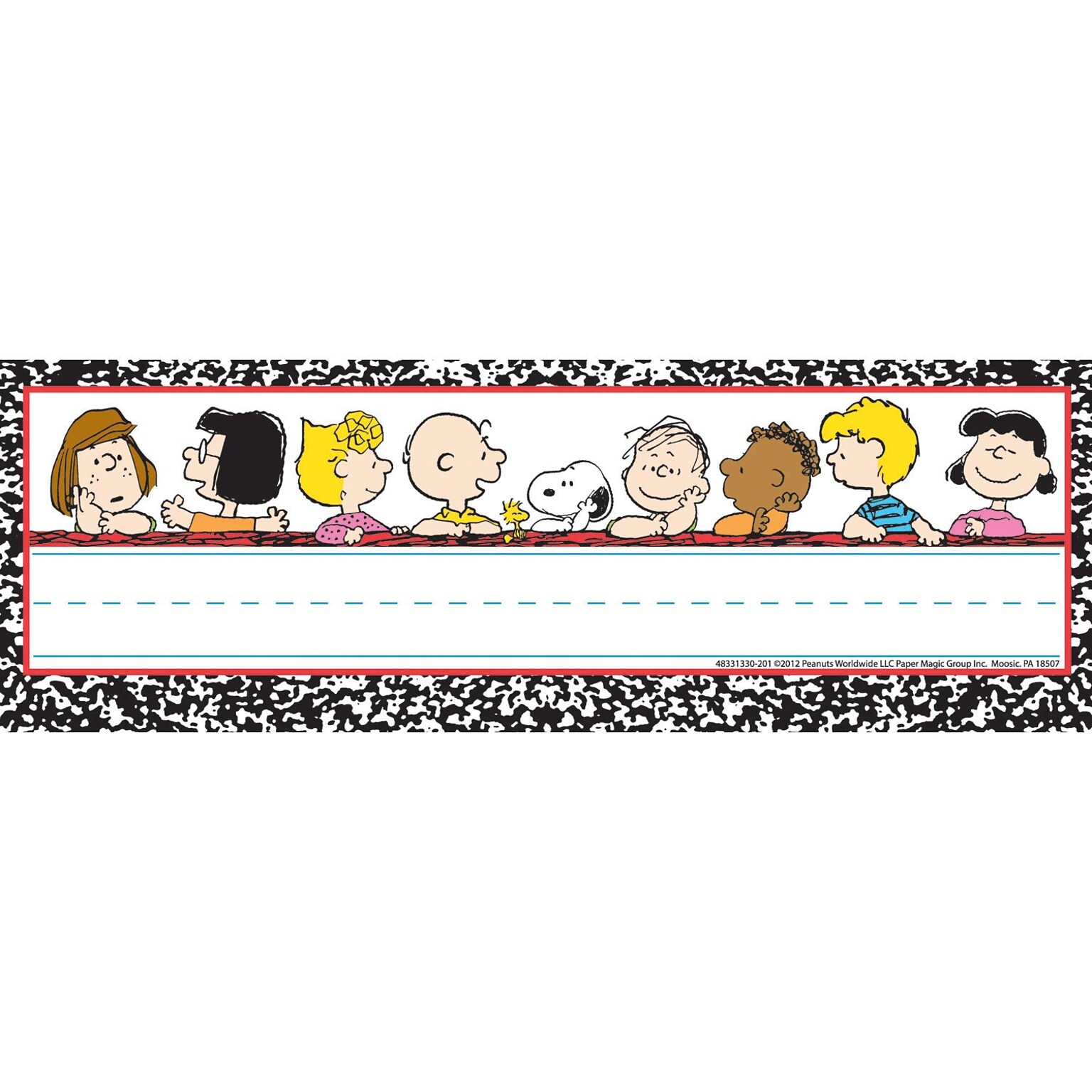 Eureka Self Adhesive Name Plates PeantsClassic Characters 36 pc 9 5/8 x 3 1/4 (EU-833133)