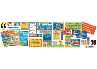 Eureka Dr. Seuss 35 Quotes Bulletin Board Set, 61 pieces (EU-847151)