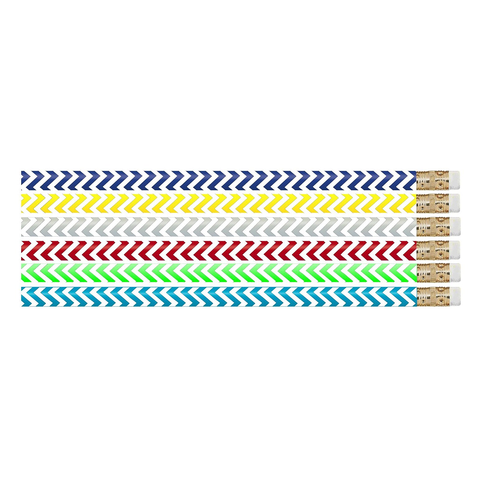 Musgrave Pencil Company Geometric Glitz Wooden Pencil, 0.5mm, #2 Hard Lead, 144/Box (MUS2540G)