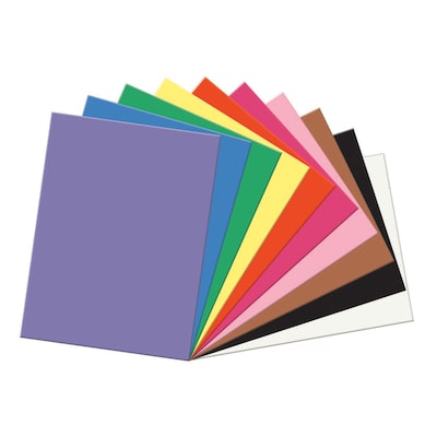 SunWork® Construction Paper, 9x12, Assorted 100 ct. (PAC6504)