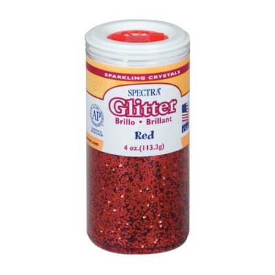 Spectra Glitter Sparkling Crystals, 4 oz., Red (PAC91640)
