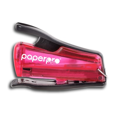 PaperPro® Nano® Mini Stapler; 1/4 Staples, Translucent Pink (PPR1813)