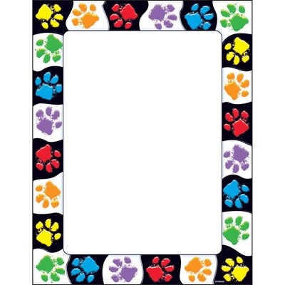 Trend Enterprises Terrific Papers Paw Prints, 8½ x 11, Multicolor, 50 Sheets (T-11419Q)