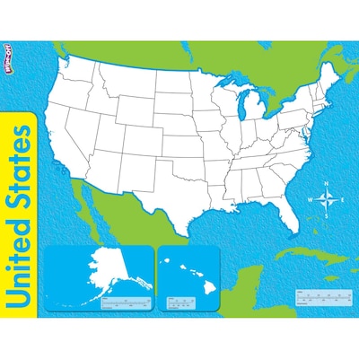TREND Enterprises Inc; United States, Wipe-Off® Map, 22 x 17, 1 each (T-27301)