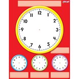 TREND Enterprises Inc; 17 x 22 Clocks, Wipe-Off® Chart, Red/White/Yellow/Blue/Green, (T-27312)