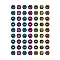 Chalkboard Brights Mini Stickers Multicolor; 387/pkg (TCR5626)
