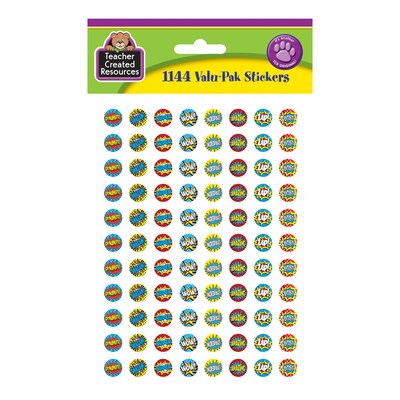 Superhero Mini Stickers Valu-Pak Multicolor; 1144/pkg (TCR5643)