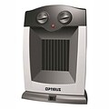 Optimus 1500 W Portable Oscillating Ceramic Heater; Silver (h-7248)