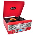 Pyle Retro Vintage Classic Style Turntable Vinyl Record Player with USB/MP3 Recording, Red (ptr8ur)