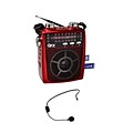 QFX CS170 Portable PA Speaker System, Red