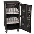 Hamilton Buhl 2-Shelf Metal Charging and Storage Cart for Tablets and iPads, Black (LTAB-30)