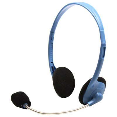 HamiltonBuhl MS2G-AMV Personal Headset with Gooseneck Mic, Blue
