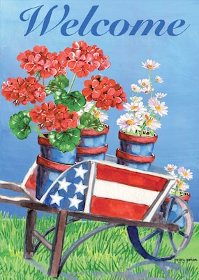 LANG Stars & Stripes Wagon 12x18 Mini Garden Flag (1700020)