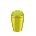 Koziol Plastic Small Del Swing-Top Wastebasket, Mustard Green (5777582)