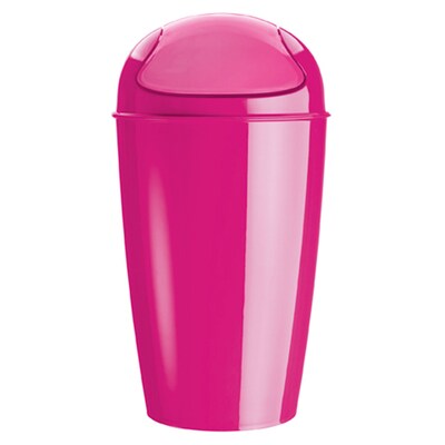 Koziol Plastic X-Large Del Swing-Top Wastebasket, Pink (5773584)