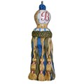 123 Creations Initial L Hand-Painted Tassel; 8, Blue/Yellow, (CREATE840)