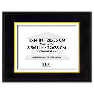 Dax Document/Certificate Frame with Mat, 11 x 14, Black Hardwood, AZRDAX1511TB