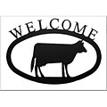 Village Wrought Iron Large Cow Welcome Sign (VW1612)