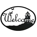 Village Wrought Iron Lighthouse and Birds Welcome Sign (VW1583)