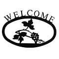 Village Wrought Iron Grapevine Welcome Sign; Large (VW1577)