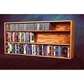 Wood Shed Solid Oak Wall- or Shelf-Mount CD/DVD/VHS/Book Cabinet (WDSP097)