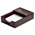 Dacasso Memo Holder; 4 x 6, Bonded Leather, Dark Brown (DCSS256)