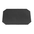 Dacasso 17in x 12in Cut-Corner Black Leatherette Placemat (DCSS329)