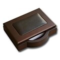 Dacasso Memo Holder; 4 x 6, Wood and Leather (DCSS082)