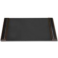 Dacasso 34 x 20 Desk Pad with Side Rails; Wood and Leather (DCSS110)