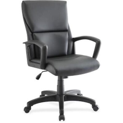 Lorell Euro Design Leather Exec MidChair