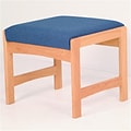 Wooden Mallet Fabric Single Bench; Light Oak, Watercolor Blue, WDNM966
