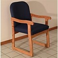 Wooden Mallet Prairie Guest Chair in Mahogany/Green (WDNM1276)