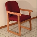 Wooden Mallet Prairie Guest Chair; Arch Wine and Medium Oak WDNM1289