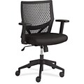 Lorell Flex Back Task Chair, Fabric Black Seat, Plastic Black Back, 24 x 24 x 35.8 Overall Dimension
