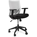 Lorell Flex Back Task Chair, Fabric White Seat, Plastic White Back, 24 x 24 x 35.8 Overall Dimension